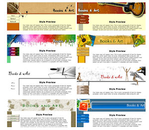 Lots of templates in SBI's online website design builder